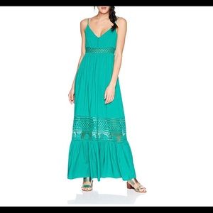 Teal Cutout Maxi Summer Dress